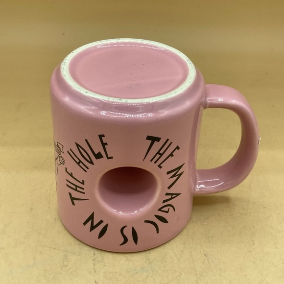 Voodoo Doughnut Donut Pink Coffee Mug The Magic Is In The Hole 4” #2 - Picture 5 of 11